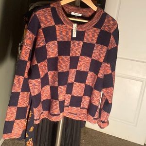 Madewell checker sweater nwt